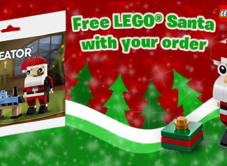 Receive a free LEGO® Santa with your order