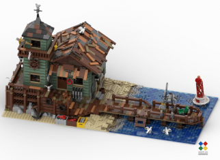 MOC construction week. LEGO® Old Fishing Pier