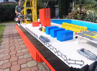Check out this huge LEGO® Glomar Explorer RC Ship
