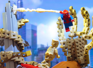 Rebuild the scene Spiderman vs. Sandman with LEGO® (free instructions)