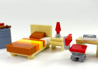 Give your LEGO® bedroom a makeover with this fun LEGO® furniture