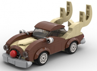 Rudolph the Red-Nosed racecar