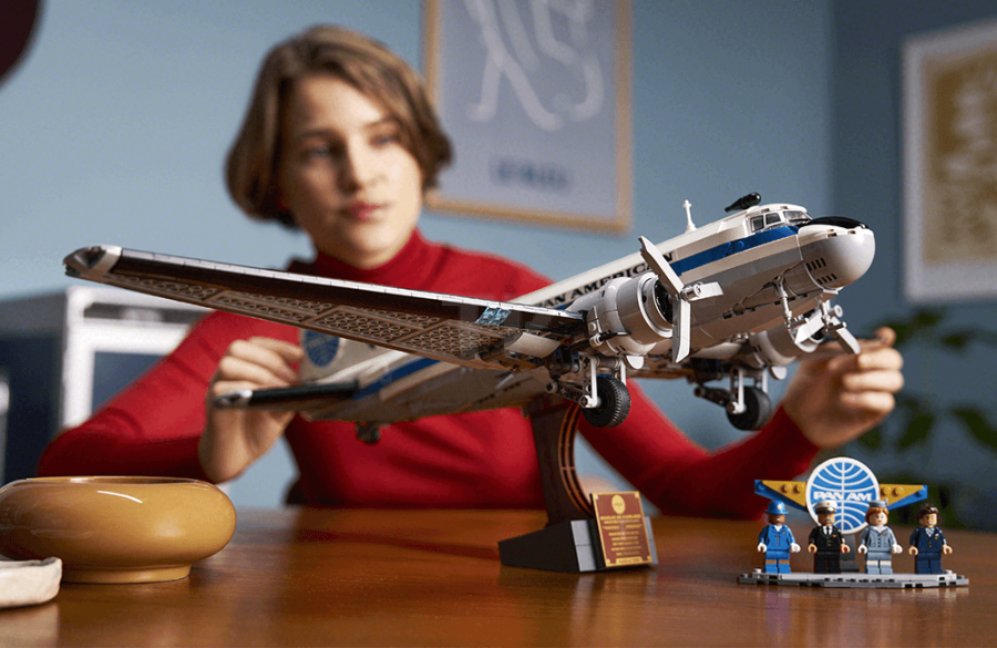 The LEGO® Douglas DC-3 Pan Am airliner