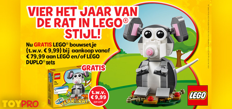 Nu eenmalige LEGO® 40355 set Het Jaar van de Rat bij je bestelling