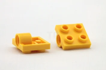 LEGO Plaat, aangepast 2 x 2 met pin gat