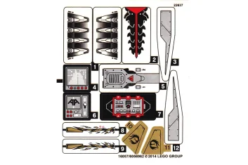 LEGO Aufkleber für Set 70725