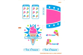 LEGO Pegatina para Set 70804