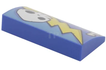 LEGO Pendenza curvo 2 x 4 x 2/3 con fulmine e…