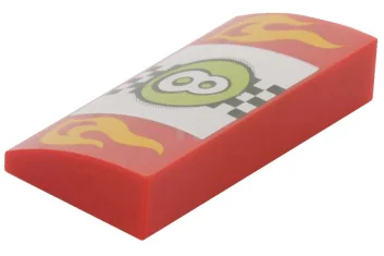 LEGO Pendenza curvo 2 x 4 x 2/3 con fiamme e…