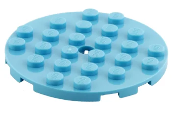 LEGO Plate, Round 6 x 6 with Hole