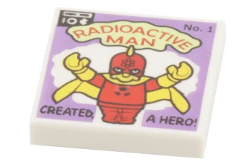 LEGO Fliese 2 x 2 mit Radioactive Man-Muster