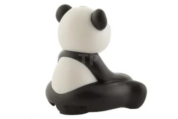 LEGO Panda Sitting with White Head and Belly and Blue Eyes…