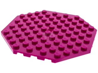 LEGO Plate, Modified 10 x 10 Octagonal with Hole
