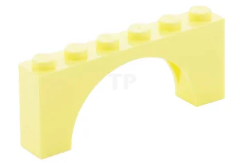 LEGO Baksteen 1 x 6 x 2 Boog - Dunne bovenkant…