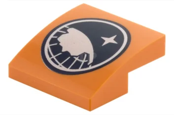 LEGO Pendenza 2 x 2 x 2/3 curvo con motivo artico…