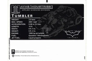 LEGO Sticker for Set 76023 - Sheet 1