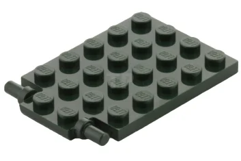 LEGO Plate 4 x 6 with Trap Door Hinge (Long Pins)