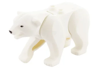 LEGO IJsbeer met 2 noppen op de rug en zwart ogen-…