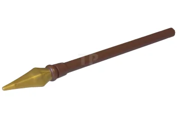 LEGO Minifig, Weapon Pike / Spear Elaborate with Pearl Gold Tip