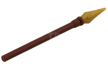 LEGO Minifig, Weapon Pike / Spear Elaborate with Pearl Gold Tip