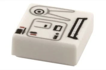 LEGO Tile 1 x 1 with SW Snowtrooper Backpack Pattern