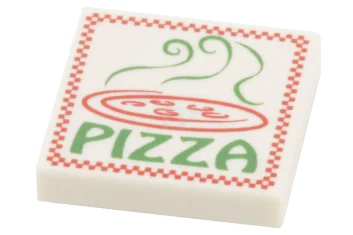 LEGO Piastrelle 2 x 2 con motivo Pizza Takeout Box