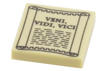 LEGO Piastrelle 2 x 2 con 'VENI, VIDI, VICI' sul motivo…