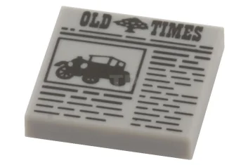 LEGO Tile 2 x 2 with Newspaper 'OLD TIMES' Pattern