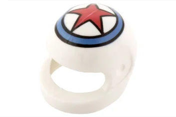 LEGO Minifig, Casco copricapo standard con stella rossa e motivo a…