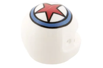 LEGO Minifig, Casco copricapo standard con stella rossa e motivo a…