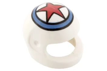 LEGO Minifig, Casco copricapo standard con stella rossa e motivo a…