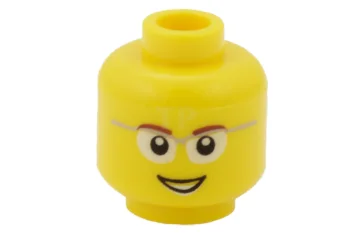 LEGO Head Minifig with Glasses and Open Smile Pattern