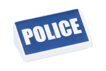 LEGO Slope 30° 1 x 2 x 2/3 with "POLICE" Pattern
