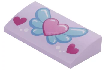 LEGO Slope Curved 2 x 4 x 2/3 with Heart and…