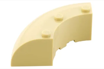 LEGO Dakpan 6 x 6 ronde hoek met noppen