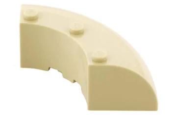 LEGO Dakpan 6 x 6 ronde hoek met noppen