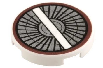 LEGO Fliese 2 x 2 Rund mit Boden-O und Motoreinlass-Muster