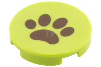 LEGO Tile 2 x 2 Round with Bottom O and Paw…