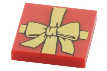 LEGO Tile 2 x 2 with Gift Wrapped Pattern