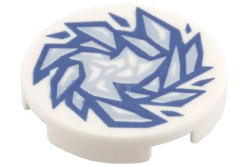 LEGO Tegel 2 x 2 Rond met onderkant O en ijspatroon