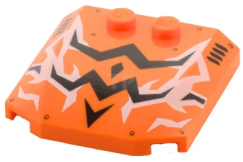 LEGO Plate 4 x 4 x 2/3 Triple Curved with Lightning…