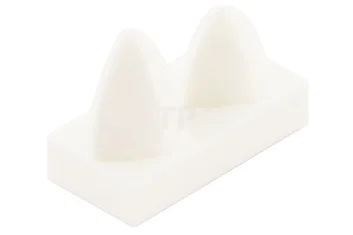 LEGO Tile, Modified 1 x 2 with 2 Teeth Vertical