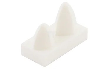 LEGO Tile, Modified 1 x 2 with 2 Teeth Vertical