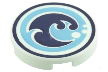 LEGO Tegel 2 x 2 Rond met onderkant O en waterkracht…