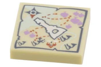 LEGO Tile 2 x 2 with Elven Map Pattern