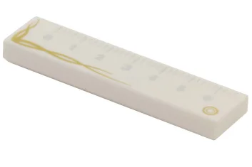 LEGO Tile 1 x 4 with Ruler with Gold Trim Pattern