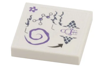 LEGO Piastrelle 2 x 2 con il motivo della molecola "Note…