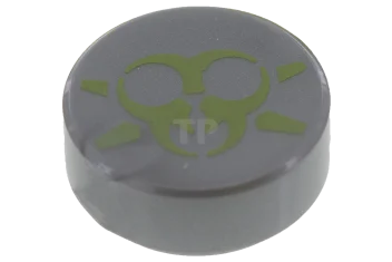 LEGO Fliese 1 x 1 Rund mit Toxic Pattern (Ultra Agents)