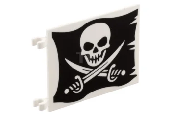 LEGO Flagge 6 x 4 mit Totenkopf mit gekreuzten Entermessern (Jolly…