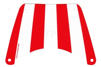 LEGO Segeloberteil aus Stoff 19 x 13 mit rotem Streifenmuster